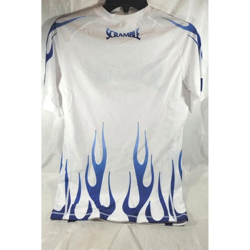 Scramble Limited Edition 1998 White Colorway 90's Era Flame Rashguard‎ - Medium